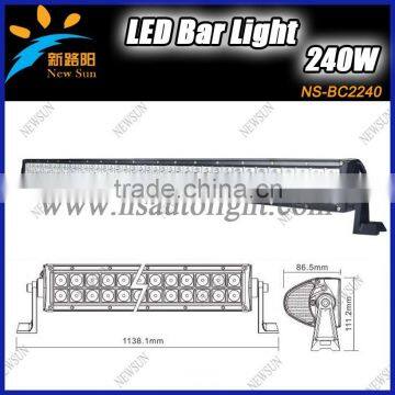 42inch 240w led flood/spot/combo light bar sxs hot 4x4 led curved light bar mount bracket on both ends