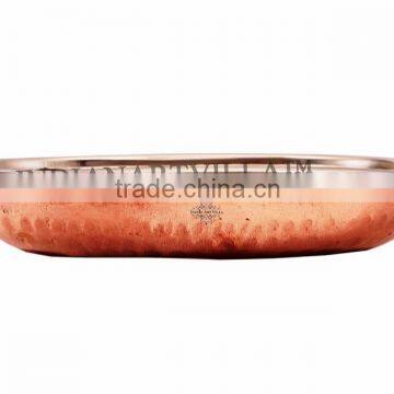 Steel Copper Dish Serving Oval Platter Restaurant Ware Hotel Kitchen Dining No.1 photo-2