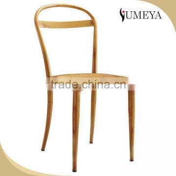 Hotel Furniture Dining Room Restaurant Chair Steel Frame Bended Plywood Wood Design Dining Chair photo-4