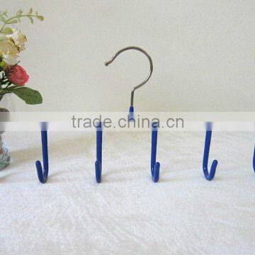 Non Slip PVC Coated 5 Hooks Hanger for Belt, Metal Accessories Organizer photo-5