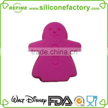 2015 Hot Selling Christmas Related Snowman Shaped Silicone Cake Molds