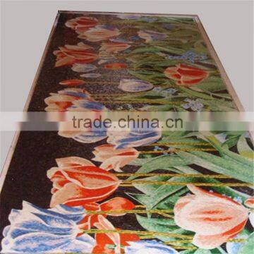 VH Colorful Tulips Mosaic Mural Patterns Flower Glass Mosaic Mural Wall Tiles