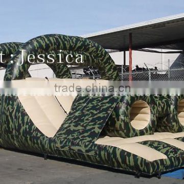 Military camouflage inflatable Obstacle Course 45' for sale