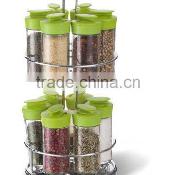 SINOGLASS 12 Jars Spice Rack Set