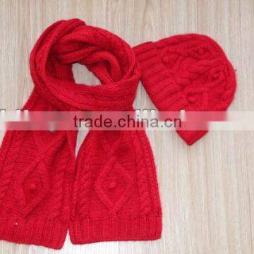 qualited cashmere scarf hat sets