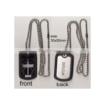 Metal pet neck chain tags with aluminum card