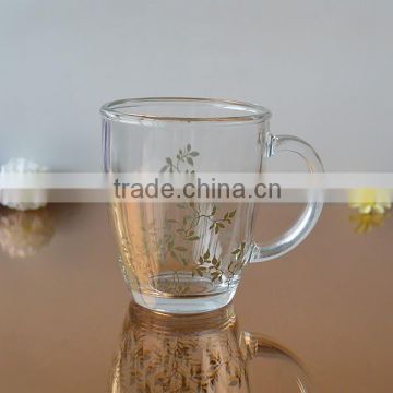 Printed glass tea/coffee mug