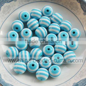 High Quality 8mm Rhinestone Round Stripe Beads Round Plastic Beads to Make Christmas Ornaments