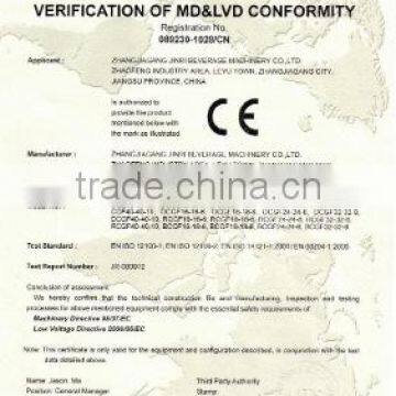 VERIFICATION OF MD&LVD CONFORMITY