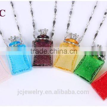 wholesale fashion jewelry rectangle necklace pendant aroma diffuser