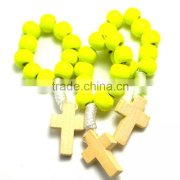 Finger Ring Catholic rosary in stainless steel jewelry,Catholic Finger colors Rings,wood beads cord rosary