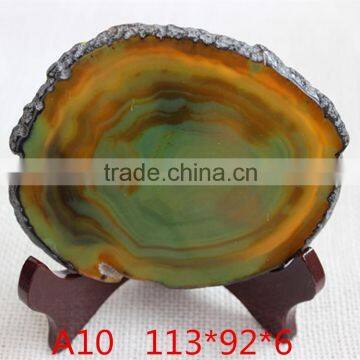 Wholesale natural raw jewelry agate silce for home decoration