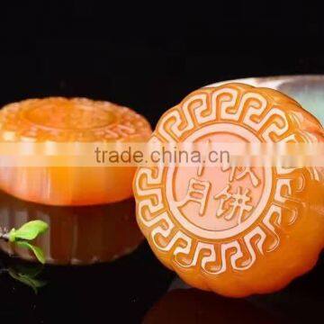Natural Agate Craft Mooncake for Gift & Decoration