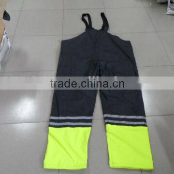 hi-vis safety bib pants with fleece lining