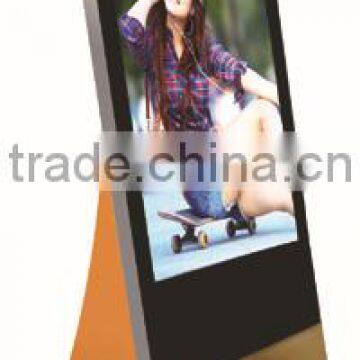 42 inch full hd media player_LCD Display with Shoes Polisher transparent led advertising displayer