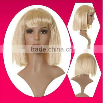 2014 new arrival golden lace front wigs with bangs