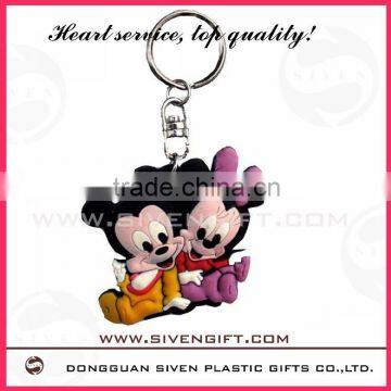 customized promotional pvc key charm on your design