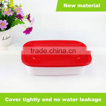 Custom Disposable Pasta Bowl With Red Lid Plastic Microwave Safe Food Containers photo-2