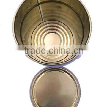 Color printing tinplate round golden color inside bucket