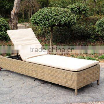 Patio Wicker Patio Furniture Outdoor Adjustable Chaise Lounge Chair Seat Day Bed