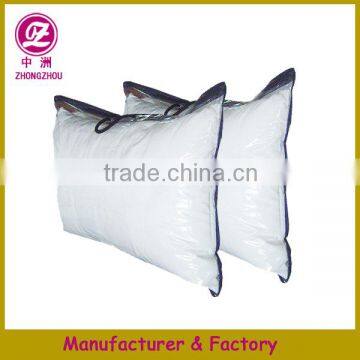 custom printed pvc clear pillow plastic bag with zipper guangzhou manufacturer