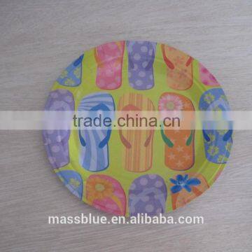 paper plate with Slippers pattern