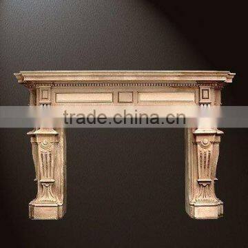 stone carving fireplace mantel