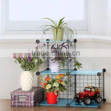 Eco- friendly space saving wrought iron flower stand easy assembled