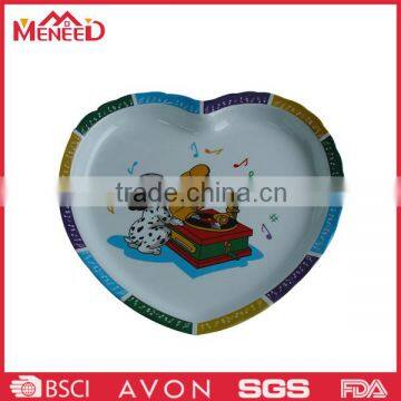 Children's tableware custom logo heart shape plates dishes kids