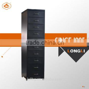 10 drawers steel cabinet with wheel movable drawer cabinet