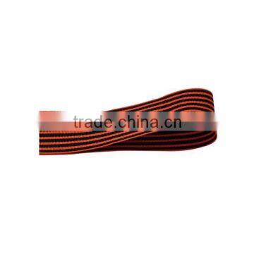 Promotion 1.5 inch red and black striped cotton grosgrain ribbon