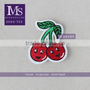 good price 7*8 cm red patches cherry pattern design indian embroidery patch