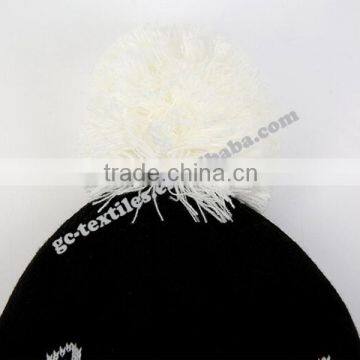 New Product China Manufacturer OEM CUSTOM LOGO Winter Fur Pompons Women Fashion Acrylic Beanie Hat and Cap photo-4