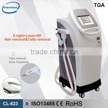 Bipolar RF Nd Yag Laser E-light IPL Hair Eye Line Removal Painless Removal Wrinkle Removal Machine Multi-Function Beauty Equipment Clinic Acne Removal