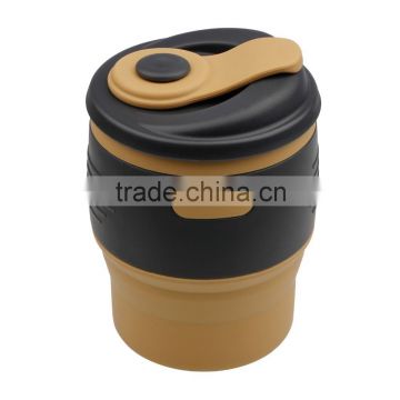 Personized Insulated Magic Silicone Folding Coffee Cup Coffee Mug with lids for gift