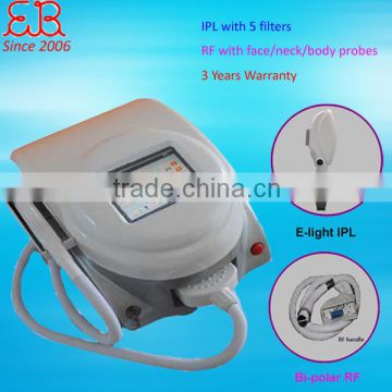 Multifunction Portable Multifunction E-light+IPL+Facial RF+Neck RF+Body RF Remove Tiny Wrinkle