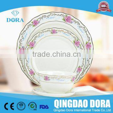 Bone china with flowers