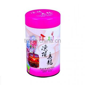 pink printing tea tin box