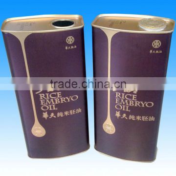 1.5L rice embryo oil tin can