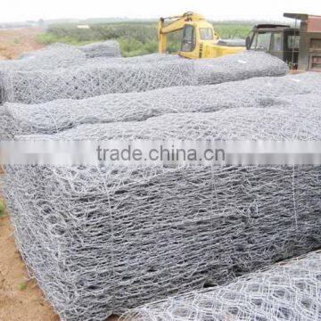 100x120mm hexagonal galvanized 2x1x1m gabion mesh basket box for protecting river bank