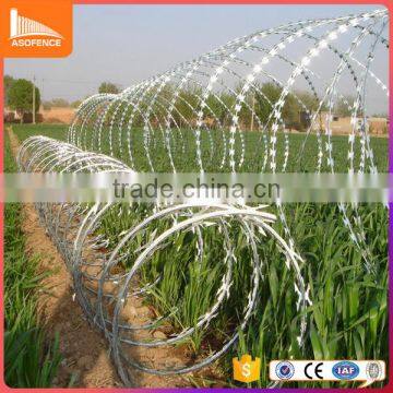 Strong anti rust razor wire stainless material single strand razor wire