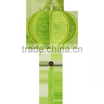 Fresh green colored silk lantern Vietnam