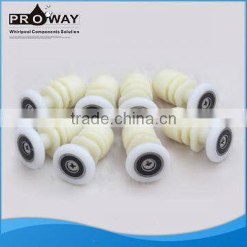 PROWAY Bathroom White moving pulley small Roller bearing pulley