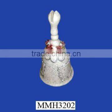 Beautiful handmade ceramic wedding bell for crafts