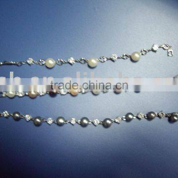 Dyed Different Color Freshwater Pearl Bracelet