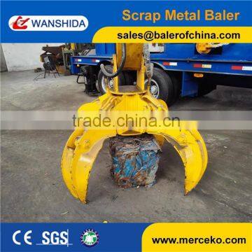 Mobile Hydraulic Metal Scrap Baling Press Baler Compactor Machine Portable Trailer photo-5
