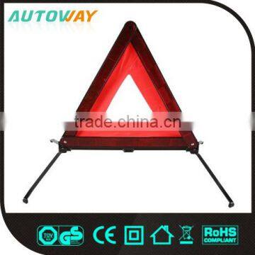 red car triangle warning sign, car emergency kit