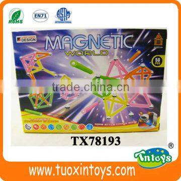 198pcs Plastic DIY Magnetic Puzzle Blocks New Intelligent Toys for Children With Wheels photo-2