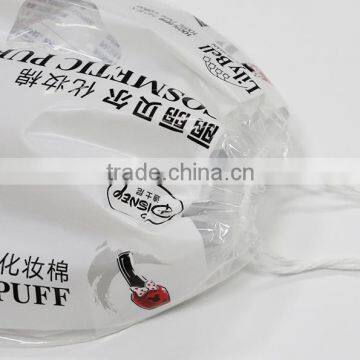 Cotton Puff Plastic Drawstring Bag for Cosemtic photo-6