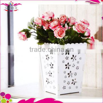 Eco-friendly High Quality White flower pot display shelf for gifts